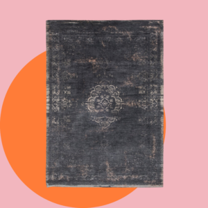 Louis De Poortere Tappeto Medallion Mineral Black